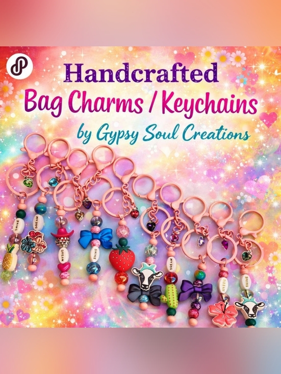 Hand Crafted Accessories - Handcrafted Bag Charm Keychains ✨ Colorful Beaded Charms | Choose Your Style